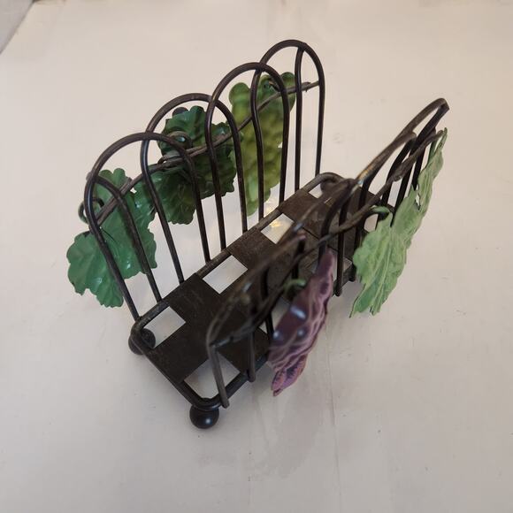 Metal Grapes, Grape Leave Napkin Holder - Picture 4 of 4